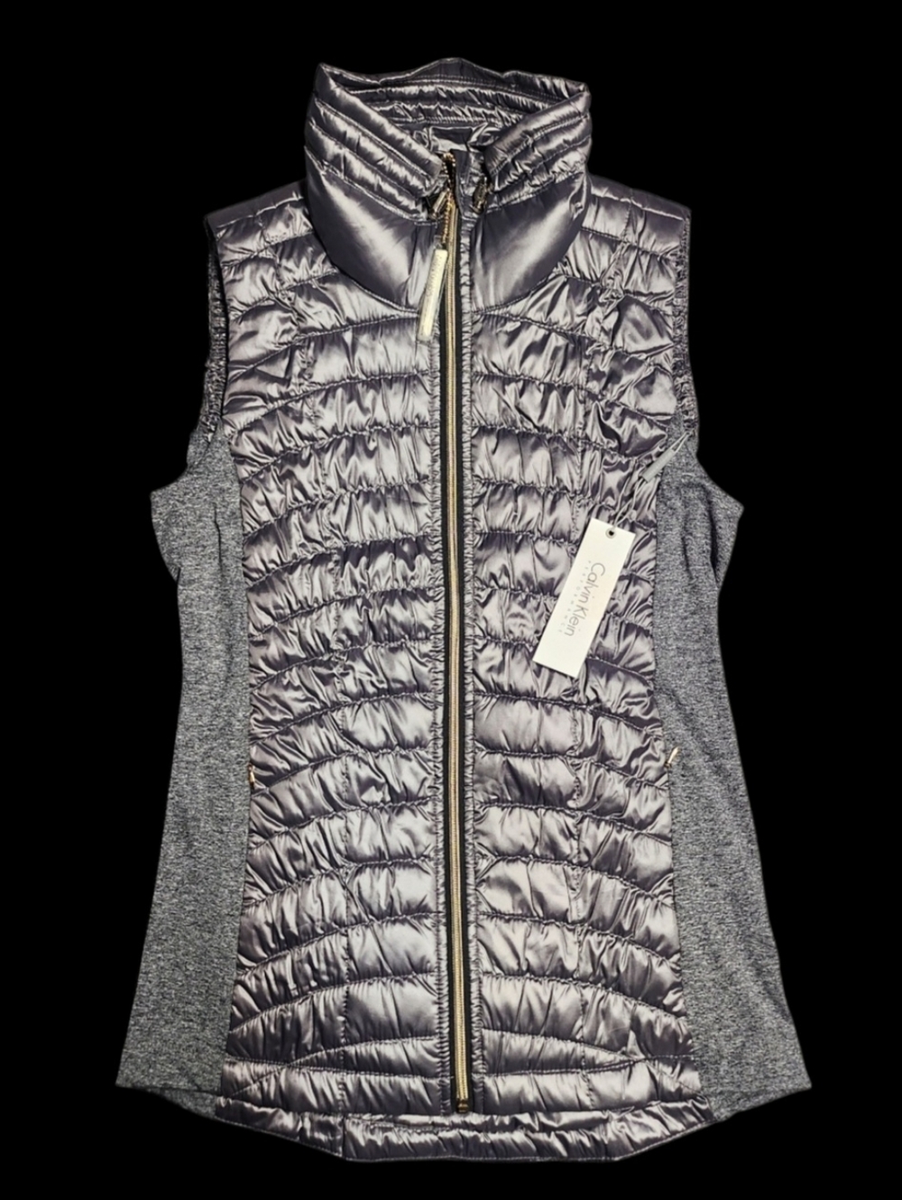 Calvin Klein Performance Women's Down-Filled Chevron Quilted Vest Size XS NWT